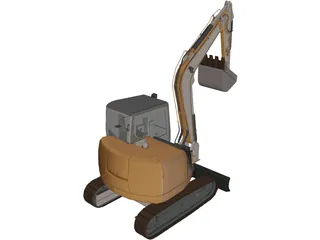 CASE CX80C Midi Excavator 3D Model preview