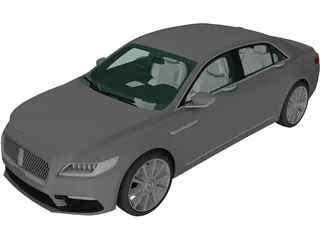 Lincoln Continental (2017) 3D Model preview