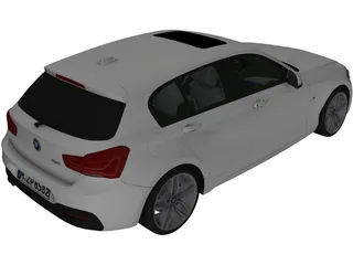 BMW 1-Series 5-door (2016) 3D Model preview