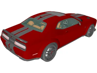 Dodge Challenger SRT Hellcat WideBody (2018) 3D Model preview