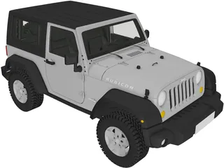 Jeep Wrangler Rubicon (2013) 3D Model preview