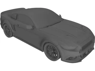 Ford Mustang GT500 Eleanor (2015) 3D Model preview