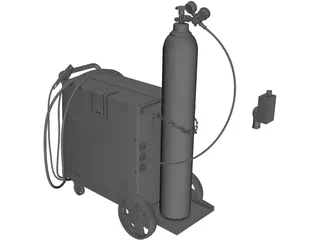 MillerMatic 210 Mig Welder 3D Model preview