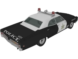 Buick Wildcat Police (1968) 3D Model preview