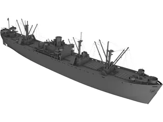 USS John W. Brown Liberty 3D Model preview