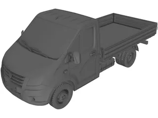 GAZelle NEXT Flatbed 3D Model preview