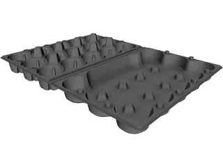 Egg Packaging 3D Model preview