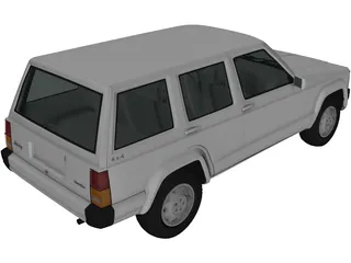 Jeep Cherokee XJ (2000) 3D Model preview