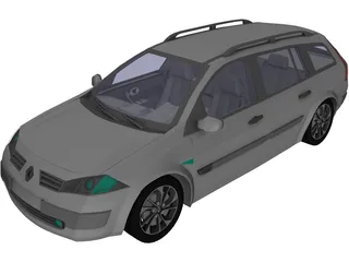 Renault Megane II (2009) 3D Model preview