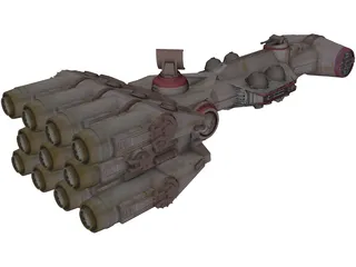 Star Wars Corvette 3D Model preview