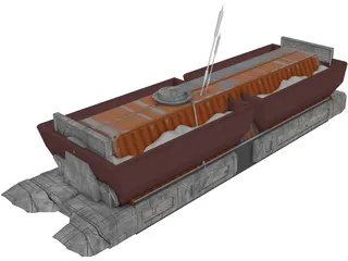 Freight Train 3D Model preview