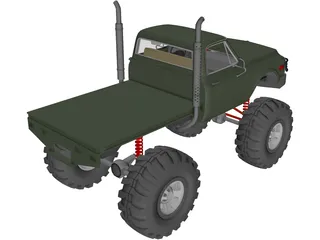 Chevrolet 4x4 Green Machine Pickup (1960) 3D Model preview