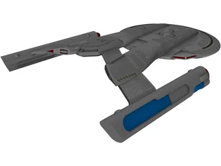 Star Trek Akira Class 3D Model preview