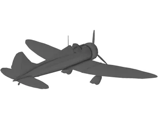 Mitsubishi A5M Claude 3D Model preview