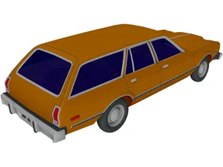 Plymouth Volare Wagon (1977) 3D Model preview