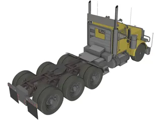 Peterbilt 379 4 axle 3D Model preview