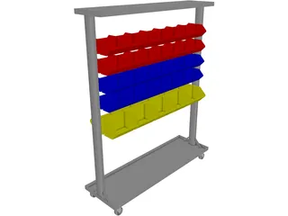 Parts Bin 3D Model preview