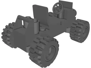 Little Toy Car 3D Model preview