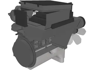 Toyota D4D Engine 3D Model preview