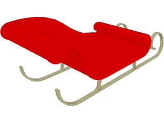 Christmas Sledge 3D Model preview