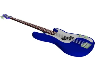 Bass Guitar 3D Model preview