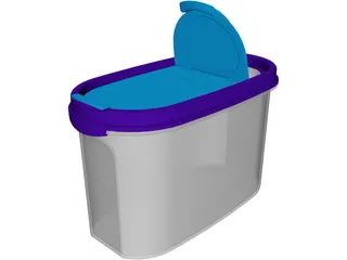 Tupperware Box 3D Model preview