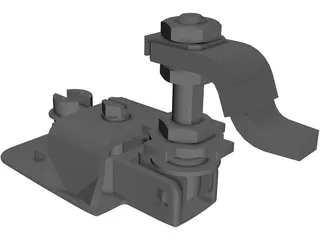 Door Latch 3D Model preview
