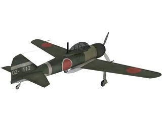 Mitsubishi A6M Zero 3D Model preview