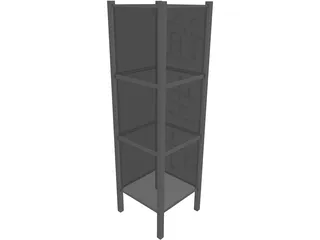 Japanese Lamp 3D Model preview