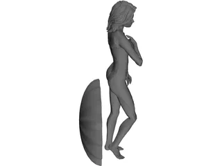 Statue Birth of Venus 3D Model preview