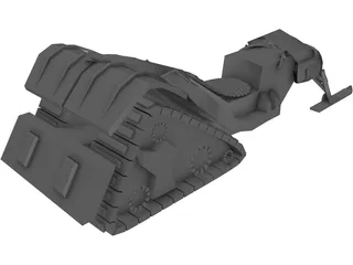 Snowmobile Concept 3D Model preview