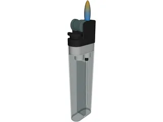 Plastic Lighter 3D Model preview