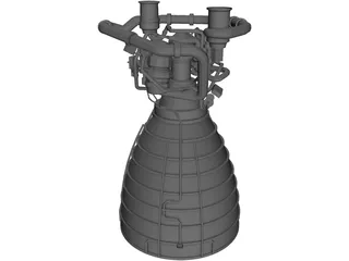 Space Shuttle Main Engine 3D Model preview