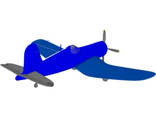 F4U Corsair 3D Model preview