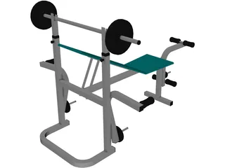 Bench Press 3D Model preview