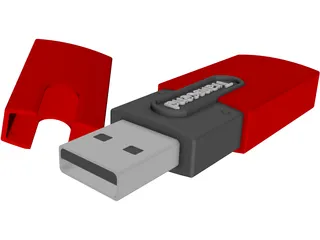 Transcend USB Memory Stick 3D Model preview