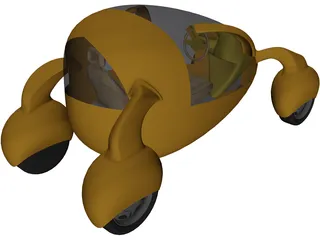 Electric Bubble Car 3D Model preview