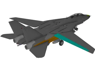 F-14A Tomcat 3D Model preview