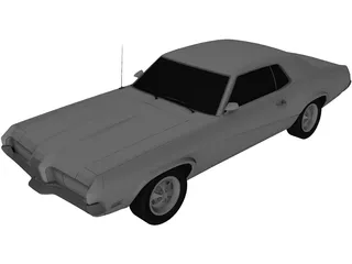 Mercury Cougar Eliminator (1970) 3D Model preview