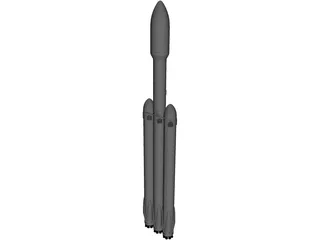 Falcon 9 Rocket 3D Model preview