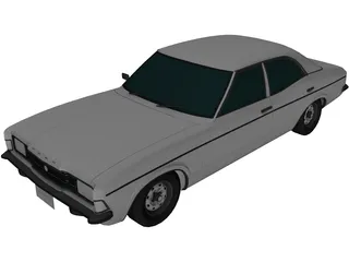Ford Cortina MK III 2000E (1976) 3D Model preview