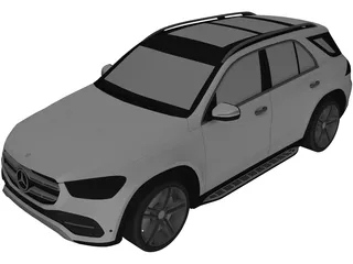 Mercedes-Benz GLE 300d 4matic (2019) 3D Model preview