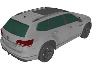 Volkswagen Atlas R-Line (2017) 3D Model preview