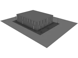 Cafeteria 3D Model preview
