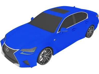 Lexus GS-F (2019) 3D Model preview