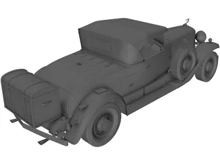 Cadillac V16 Roadster (1930) 3D Model preview