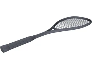 Squash Racket Dunlop 3D Model preview