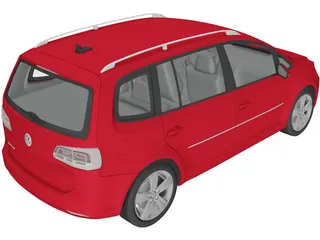 Volkswagen Touran (2011) 3D Model preview