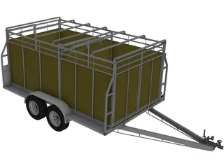 Stock Trailer 3D Model preview