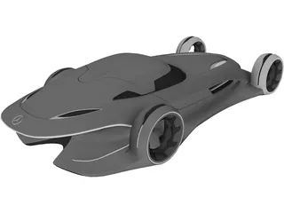 Mercedes-Benz Silver Arrow 3D Model preview